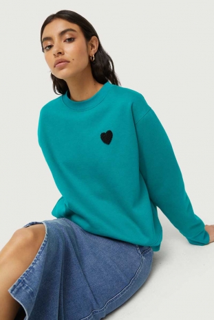 SUDADERA VERDE CORAZÓN  COMPAÑÍA FANTÁSTICA